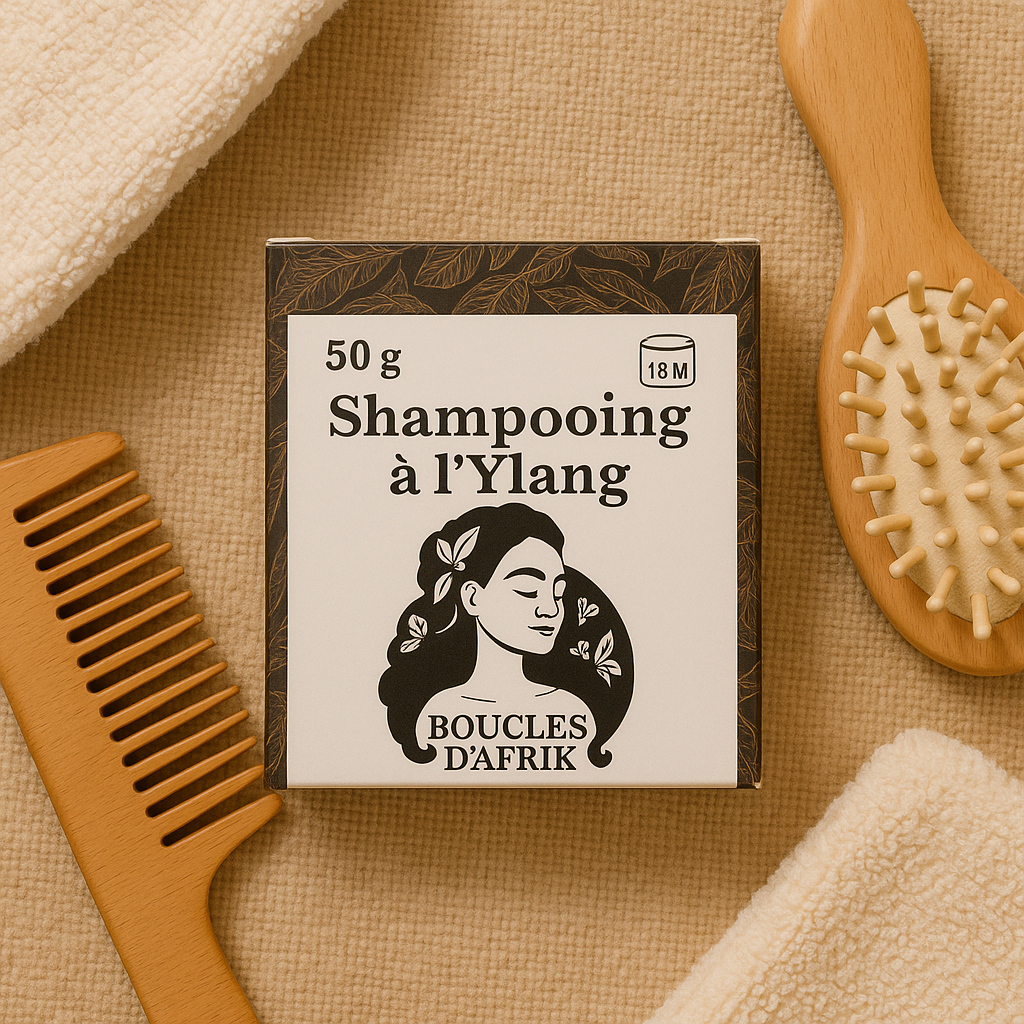 Shampooing solide naturel ylang-ylang pour cheveux afro BouclesD'Afrik