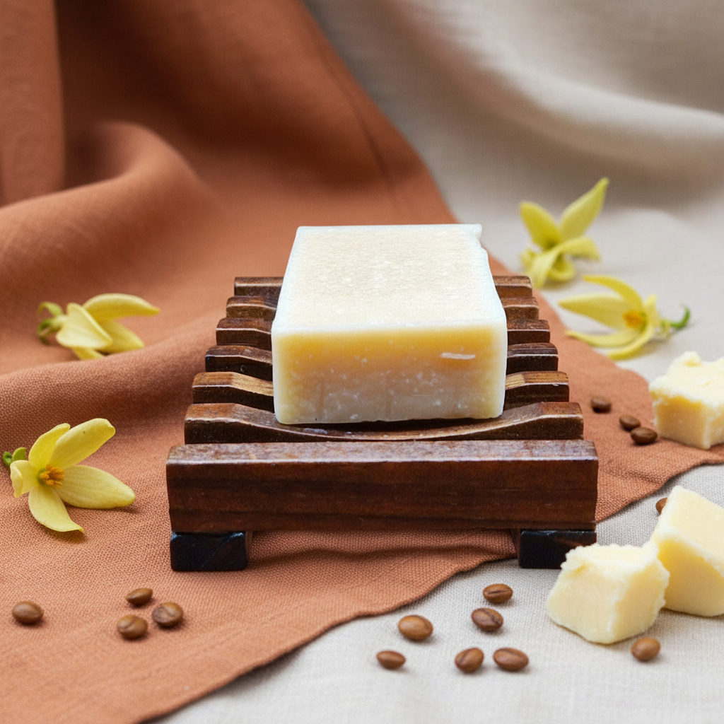 Shampoing solide ylang mise en scène naturelle terracotta