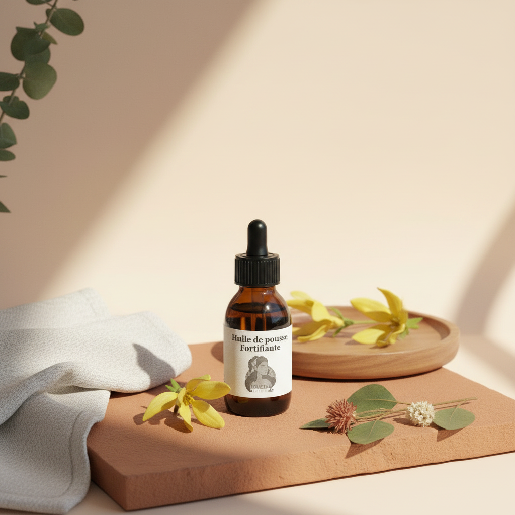 Lifestyle salle de bain terracotta — Huile BouclesD'Afrik