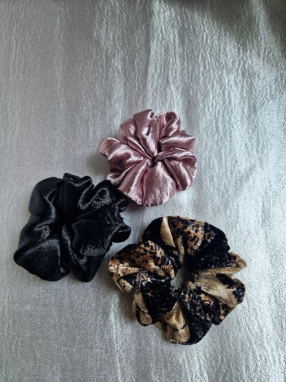 Chouchou en satin  set de 3
