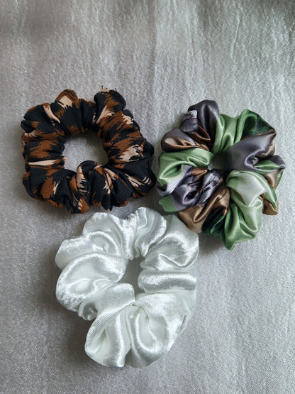 Chouchou en satin  set de 3