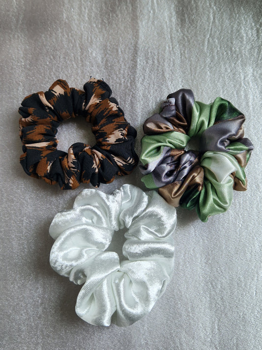 Chouchou en satin  set de 3